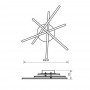 Plafoniera LED Vivalux MATRIX, 35W, 2165 lm, lumina neutra (4000K), 120°, IP20, 600x600x115mm, 25000h, Crom