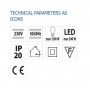 Senzor de miscare incastrat IR Vivalux MOON, 230V, IP20, Ø76x73mm, incandescent 1200W, LED 300W, Alb