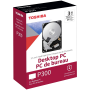 HDD Desktop TOSHIBA 6TB P300 SMR, 3.5'', 128MB, 5400 RPM, SATA, retail pack