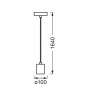 Pendul Ledvance Vintage 1906 Round Auriu, E27, max. 15W LED, Metal, IP20, Ø100mm, cablu 1.5m, bec neinclus
