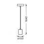 Pendul Ledvance Vintage 1906 Round Negru, E27, max. 15W LED, Metal, IP20, Ø100mm, cablu 1.5m, bec neinclus