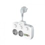Prelungitor tip priza cu  protectie Serioux Quick Charge 3.0, parametri nominali: 2500W-10A(Max) 250V, Intrare: AC100-250V 10A 5