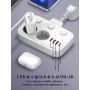 Prelungitor tip priza cu  protectie Serioux Quick Charge 3.0, parametri nominali: 2500W-10A(Max) 250V, Intrare: AC100-250V 10A 5