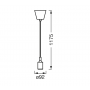 Pendul Ledvance Vintage 1906 Bell Alb, E27, max. 15W LED, Metal, IP20, Ø92mm, cablu 1m, bec neinclus