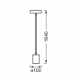 Pendul Ledvance Vintage 1906 Round Alb, E27, max. 15W LED, Metal, IP20, Ø100mm, cablu 1.5m, bec neinclus