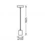 Pendul Ledvance Vintage 1906 Bobbin Negru, E27, max. 15W LED, Metal, IP20, Ø100mm, cablu 1.5m, bec neinclus