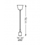 Pendul Ledvance Vintage 1906 Bell Negru, E27, max. 15W LED, Metal, IP20, Ø92mm, cablu 1m, bec neinclus