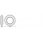Plafoniera LED Ledvance Orbis Berlin 300, 16W, 2000 lm, lumina calda (3000K), IP20, Ø30cm, metal/plastic, Argintiu
