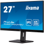 IIYAMA 27" ETE IPS-panel, 3840x2160 UHD, 4ms, 15cm height adj. stand, 300cd/m², DVI, HDMI, DisplayPort, Speakers, USB-HUB 2x 3.0