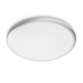 Plafoniera LED Philips Spray CL260, 12W, 1200 lm, lumina calda (2700K), IP44, 28.7cm, Metal/Plastic, Argintiu