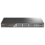 D-Link Switch DSS-200G-28MP,24 x 10/100/1000 Mbps PoE, 4 x Combo 1000 Mbps, Switching Capacity:56 Gbps, Forwarding Rate: 41.67 M