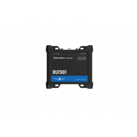 TELTONIKA INDUSTRIAL ROUTER RUT901, Dual SIM, 4G (LTE) – Cat 4 up to 150 Mbps, 3G – Up to 42 Mbps, 2G – Up to 236.8 kbps, Standa