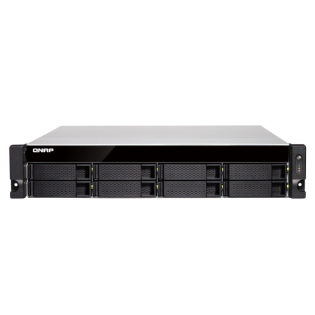 NAS QNAP 883XU-RP 8-Bay, CPU Intel Xeon E-2124 Quad Core 3.3GHz, RAM 8 GB UDIMM DDR4 ECC(2 x 4GB), 2.5"/3.5" SATA 6Gbps HDD (nei