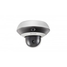Camera de supraveghere IP PanoVu Hikvision DS-2PT3122IZ-DE3, lentila panoramic fixa: 2mm, lentila PTZ varifocala: 2.8-12mm, ilum
