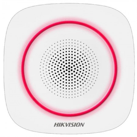 Sirena interior wireless AX PRO Hikvision DS-PS1-I-WE( Red indicator ) supporting 868MHz two-way communication via Cam-X protoco