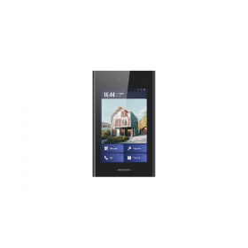 Videointerfon de exterior IP cu recunoastere faciala DS-KD9403-E6 carcasa de aluminiu si ecran curbat 2.5D IPS dimensiune 8-inch