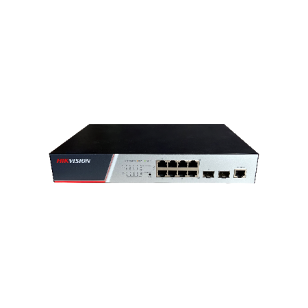 Switch Hikvision DS-3E2510P(B), Switching Capacity 336 Gbps, 8 Gigabit Poe electrical ports and 2 Gigabit / 100M SFP optical por