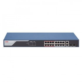 Switch 24 porturi POE DS-3E1326P-SI, Smart managed, 24 × 100 Mbps PoE RJ45 port, and 2 × gigabit combo, RJ45 port, full duplex, 
