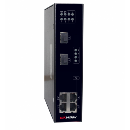 Switch Hikvision DS-3T0306P, 4-port, PoE