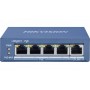 Switch Hikvision DS-3E0505P-E/M, 4-port, PoE