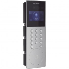 Videointerfon de exterior IP cu recunoastere faciala Hikvision DS- KD9203-E6, recunoaste pana la 5000 imagini faciale, 25000 car