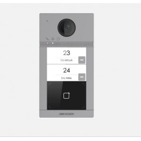 Post de exterior videointerfon IP Hikvision DS-KV8213-WME1(B) WIFI 2 x butoane de apelare( pentru 2 familii- permite apelarea a 