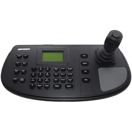Tastatura Hikvision DS-1200KI, joystick pe 4 axe, ecran 128X64management pentru 16 utilizatori, 1 administrator si 15 operatori.