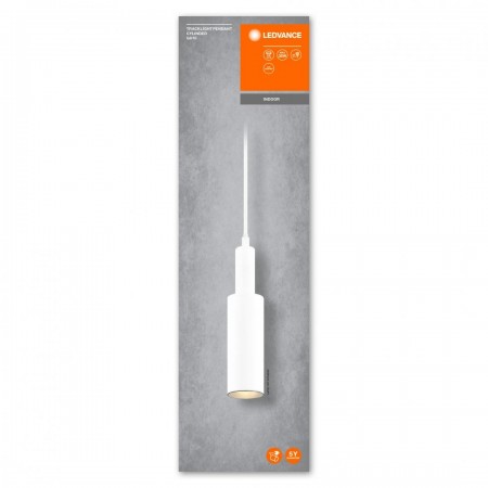 Pendul cu montaj pe sina Ledvance TRACKLIGHT CYLINDER, 1xGU10 (neinclus), max 35W, IP20, Ø55, lungime cablu 1.5m, Alb