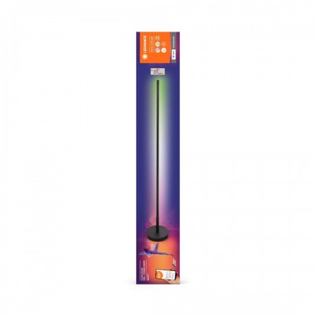 Lampadar LED RGB inteligent Ledvance Smart+ WiFi FLOOR ROUND BLACK cu Telecomanda, 14W, 1170 lm, lumina alba si color (2700-6500