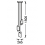 Pendul LED inteligent Ledvance SMART+ WiFi DECOR TWIST, 24.5W, 2100 lm, lumina alba (3000-6500K), dimabila, IP20, Ø265x1500mm, N