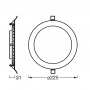 Spot LED incastrat Ledvance RECESS DOWNLIGHT SLIM, 22W, 2000 lm, lumina calda (3000K), Ø22.5cm, Alb