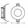 Spot LED incastrat Ledvance RECESS DOWNLIGHT SLIM, 4.5W, 240 lm, lumina calda (3000K), Ø8.5cm, Alb