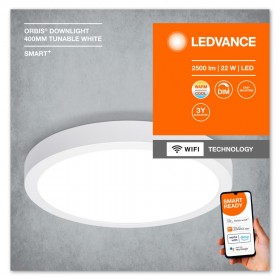 Panou LED inteligent Ledvance Smart+ WiFi ORBIS ROUND DOWNLIGHT SURFACE, 22W, 2500 lm, lumina alba (3000-6500K), dimabila, IP20,