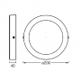 Panou LED inteligent Ledvance Smart+ WiFi ORBIS ROUND DOWNLIGHT SURFACE, 12W, 1250 lm, lumina alba (3000-6500K), dimabila, IP20,