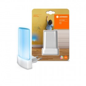 Lampa de veghe Ledvance LUNETTA Shine RGB cu senzor de lumina, 0.3W, lumina alba (2700-6000K) si color ROSU/VERDE/ALBASTRU, 60x9