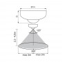 Senzor de miscare aplicat IR Vivalux DATA, 230V, IP20, Ø114x55mm, incandescent 1200W, LED 300W, Alb