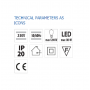 Senzor de miscare aplicat IR Vivalux DATA, 230V, IP20, Ø114x55mm, incandescent 1200W, LED 300W, Alb