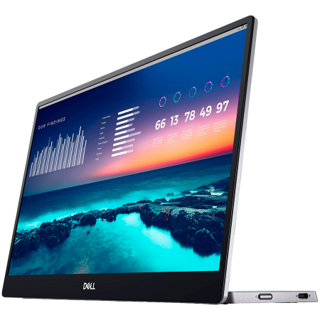 Monitor LED Dell Portable P1424H, 14", FHD (1920x1080), 16:9 60Hz, IPS AG, ComfortView, Anti-glare, 300 cd/m2, 1000:1, 178/178, 