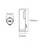 Mini lanterna LED Ledvance NIGHTLUX Torch cu senzor de miscare si lumina, 0.4W, 10 lm, lumina neutra (4000K), IP54, 3xAAA, Gri