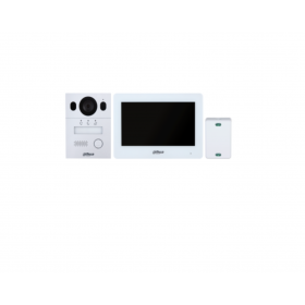 KIT Videointerfon KTX01(F) Monitor de interior hibrid Wi-Fi cu 2 fire:   Ecran tactil capacitiv TFT de 7 inchi.   Oferă interfon