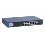 Switch PoE Hikvision DS-3E1318P-EI/M: 16 × 10/100 Mbps PoE port,1 × Gigabit combo,1 × Gigabit RJ45 port, 16 porturi PoE maxim 30