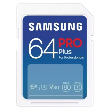 Card de Memorie SDXC Samsung, PRO Plus, 64GB, MB-SD256S/EU, Clasa U1, V10, pana la 120MB/S