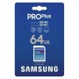 Card de Memorie SDXC Samsung, PRO Plus, 64GB, MB-SD256S/EU, Clasa U1, V10, pana la 120MB/S