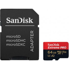 Card de Memorie MicroSDXC  SanDisk Extreme PLUS, 64GB, Clasa 10, R/W speed: up to 100MB/s/ 90MB/s, include adaptor SD (pentru te