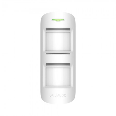 Detector de miscare PIR MotionProtect Outdoor, anti-masking si imunitate animale, wireless, alb - AJAX Protectie exterioara efic