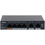 DAHUA 6 port Managed Desktop switch, CS4006-4ET-60, Interfata: Port 1-4: 4 × RJ-45 10/100 Mbps (PoE) Port 5-6: 2 × RJ-45 10/100/