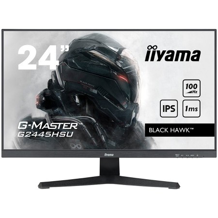 IIYAMA Monitor LED G2445HSU-B1 G-MASTER 24" IPS 1920 x 1080 @100Hz 250 cd/m² 1300:1 1ms HDMI DP USB Hub Tilt