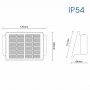 Aplica LED solara Vivalux DOMINO, 10W, 70lm , lumina neutra (4000K), IP54, 155x118x85mm, Negru