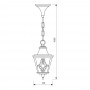 Pendul tip felinar Vivalux LYON, E27, max 1x60W, IP44, 145x145x1000mm, Auriu, bec neinclus