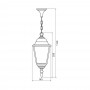 Pendul tip felinar Vivalux RIGA, E27, max 1x60W, IP44, 145x145x1150mm, Negru, bec neinclus